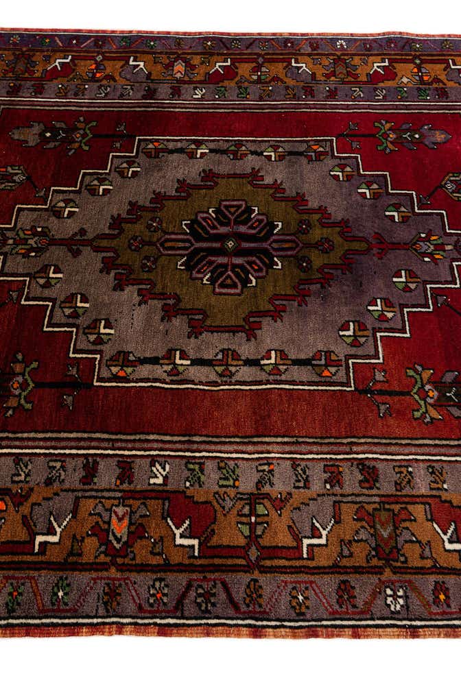 4' 3 x 8' 2 Hand Knotted Anatolian Wool Rug
