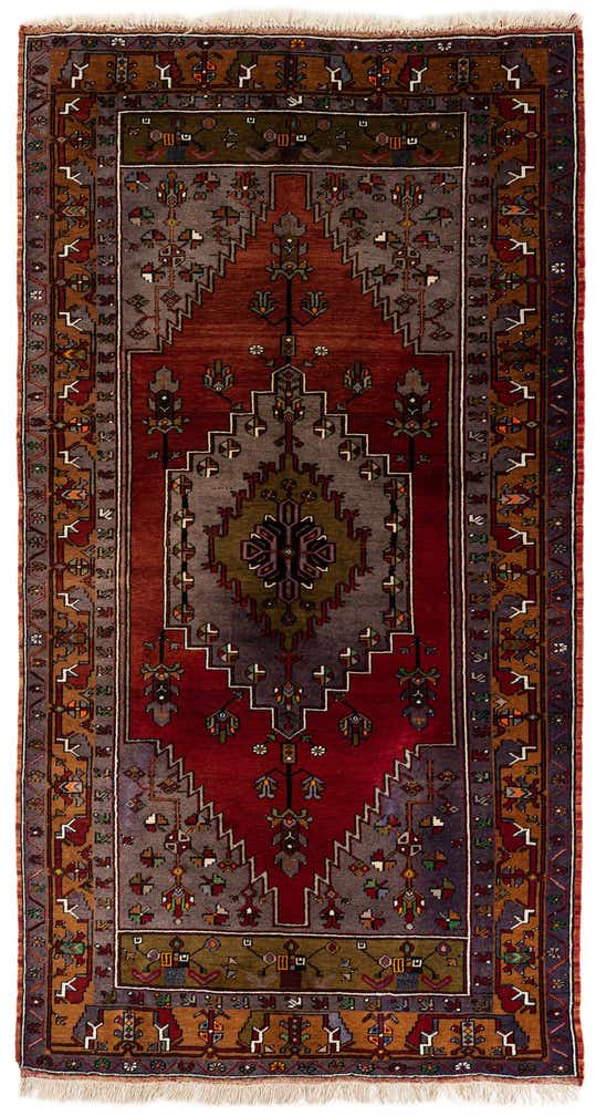 4' 3 x 8' 2 Hand Knotted Anatolian Wool Rug