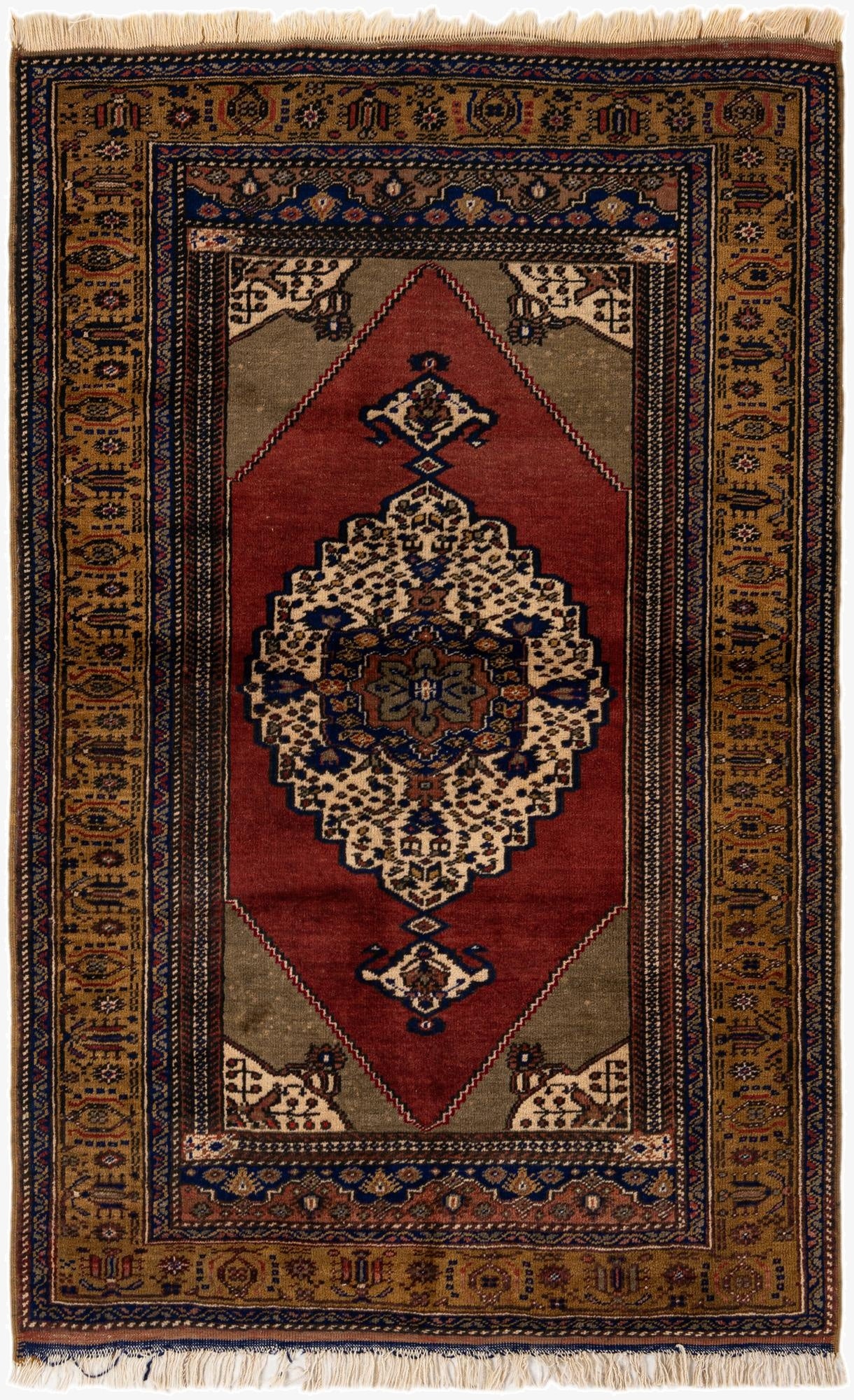 3' 7 x 5' 7  Hand Knotted Anatolian Wool Rug