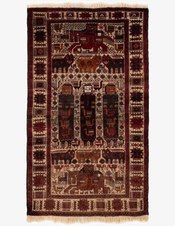 3' 3 x 5' 5 Hand Knotted Anatolian Wool Rug