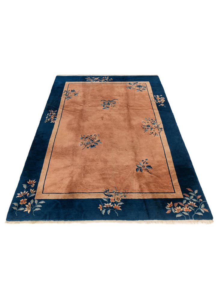 Detail image of 6' 10 x 10' Hand Knotted Antique Finish Oriental Wool Rug