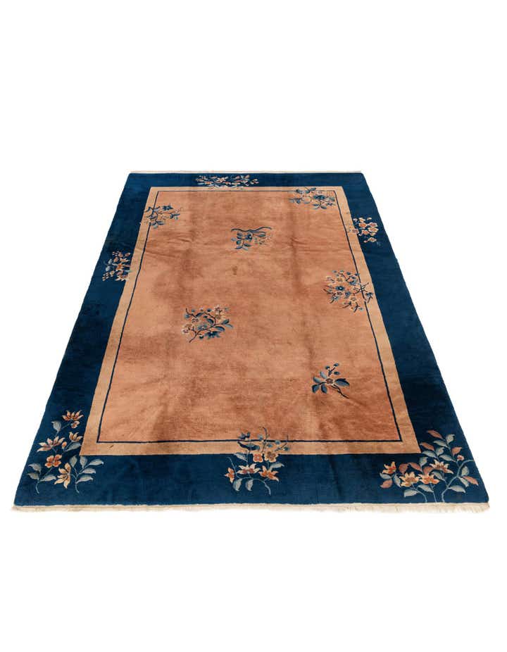 6' 10 x 10' Hand Knotted Antique Finish Oriental Wool Rug