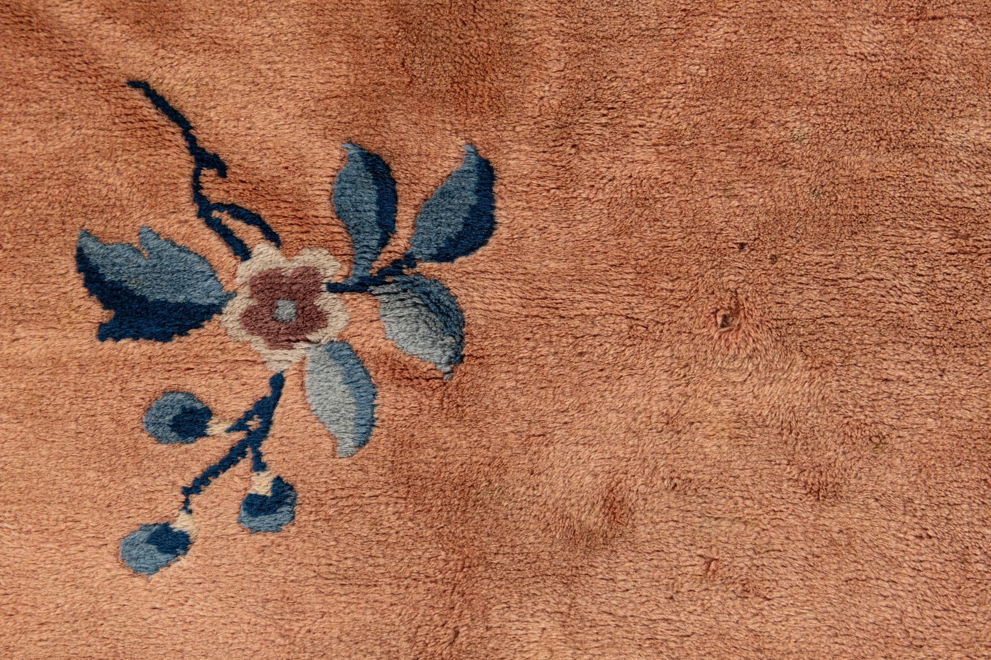 6' 10 x 10' Hand Knotted Antique Finish Oriental Wool Rug