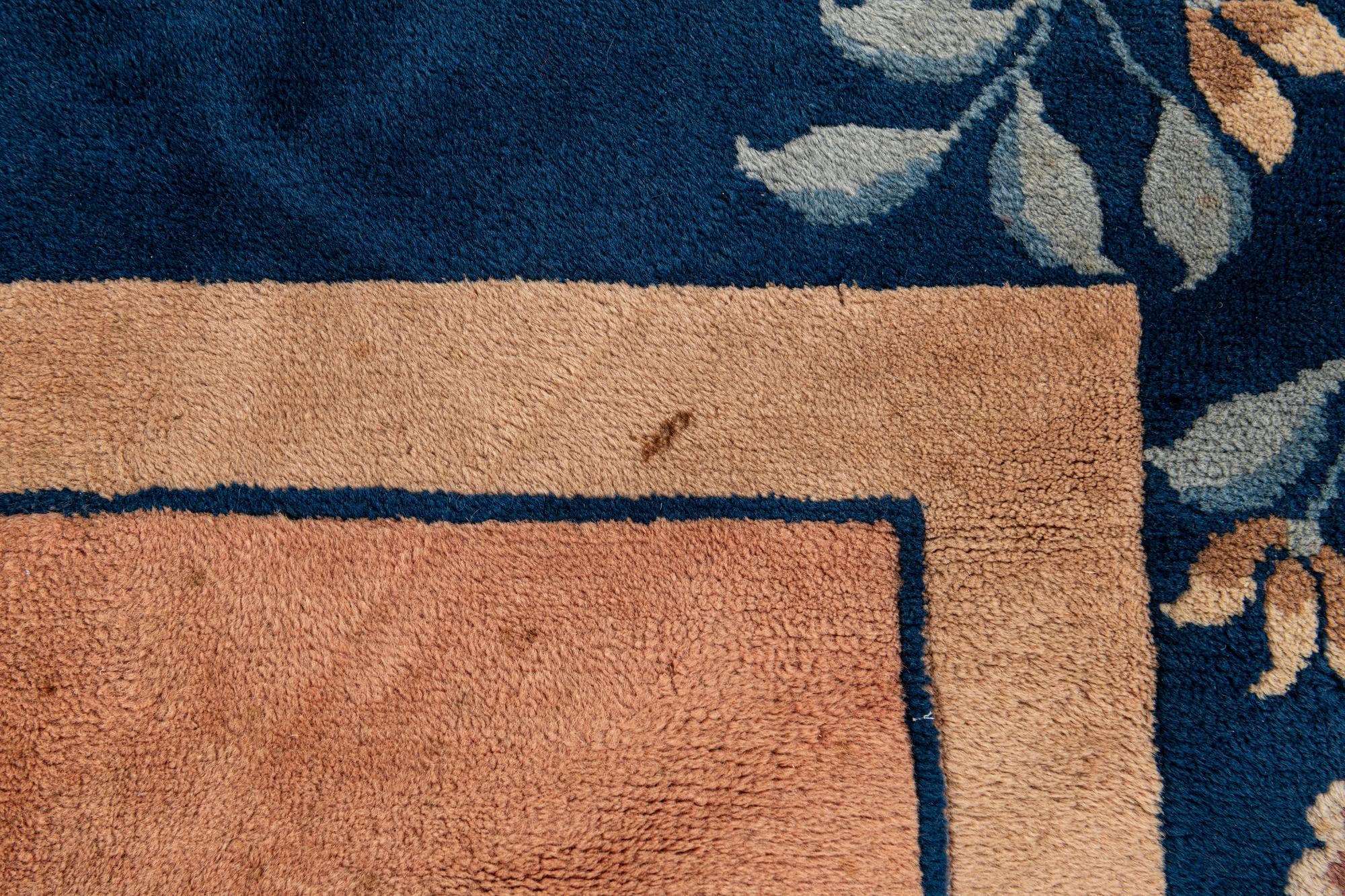 6' 10 x 10' Hand Knotted Antique Finish Oriental Wool Rug