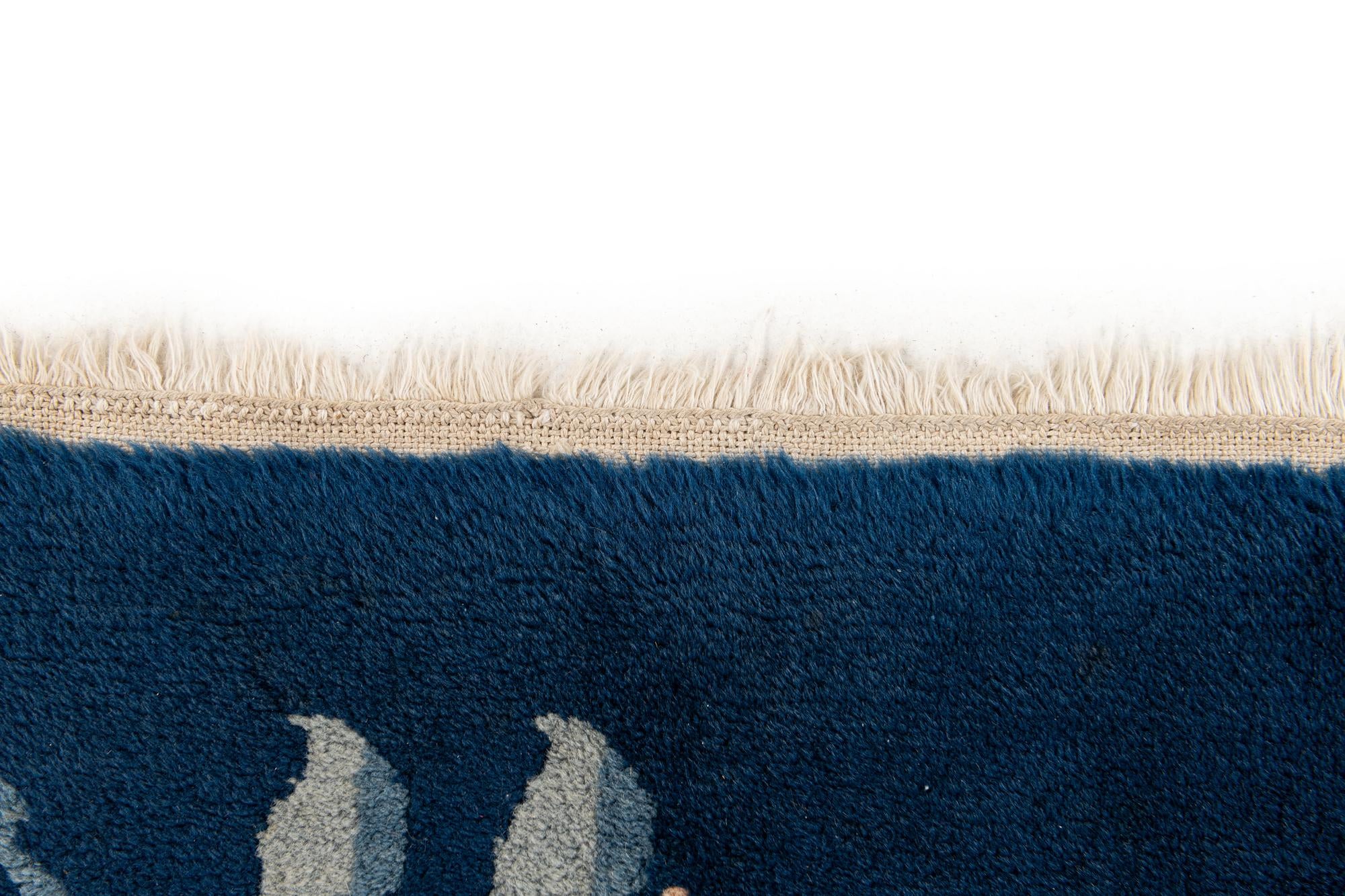 6' 10 x 10' Hand Knotted Antique Finish Oriental Wool Rug