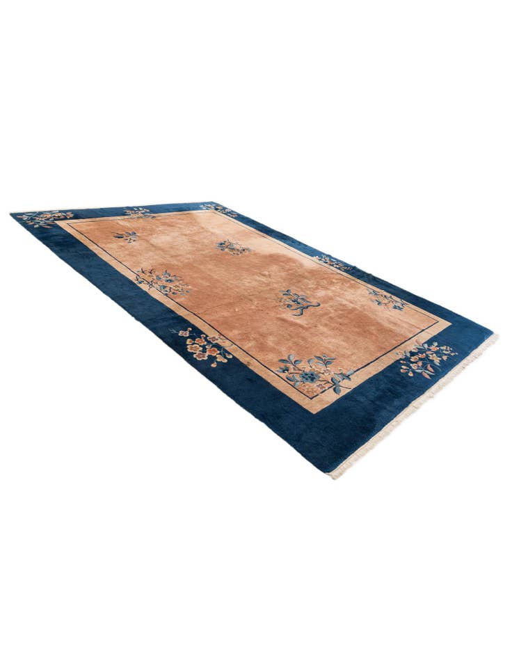 Detail image of 6' 10 x 10' Hand Knotted Antique Finish Oriental Wool Rug