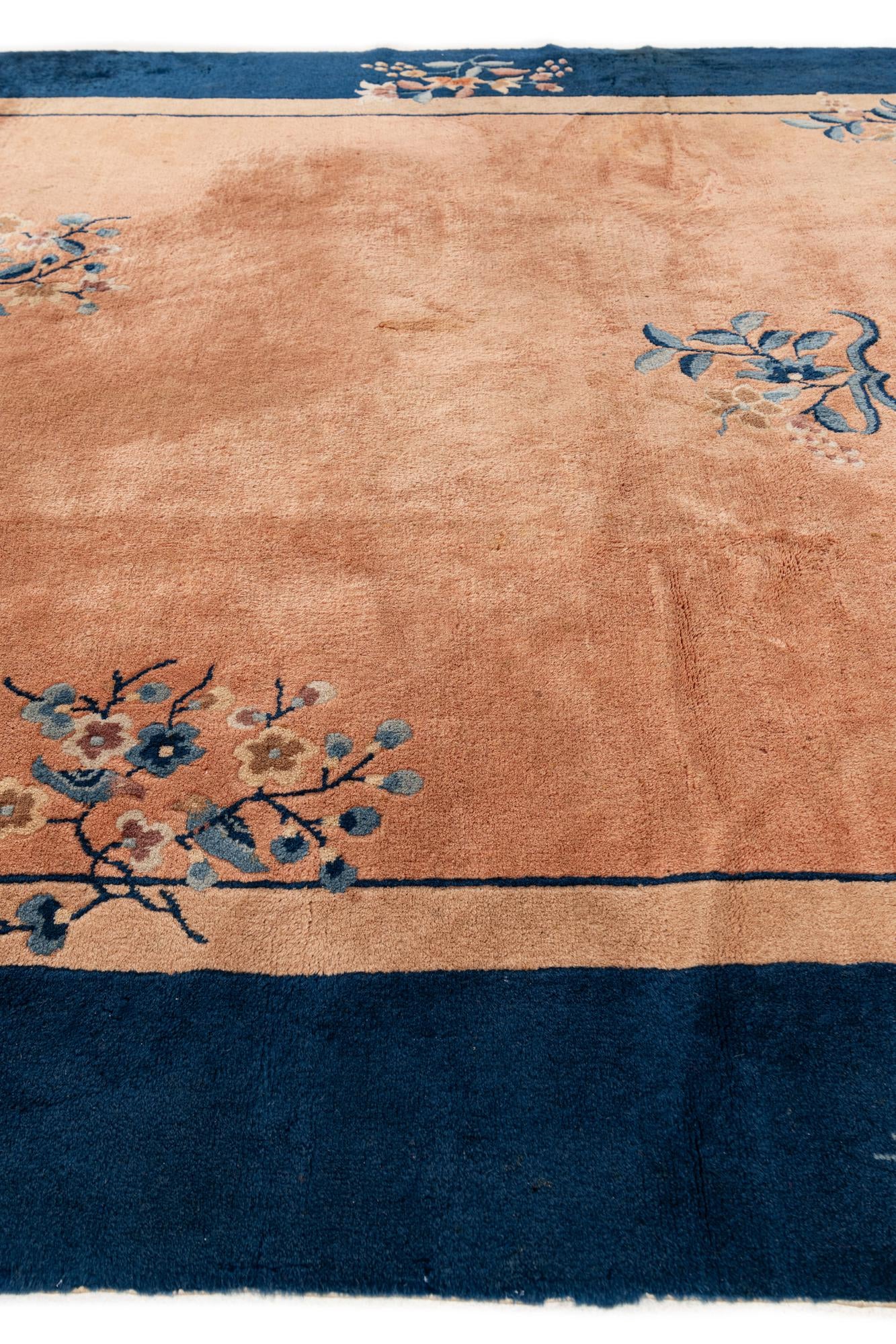 6' 10 x 10' Hand Knotted Antique Finish Oriental Wool Rug