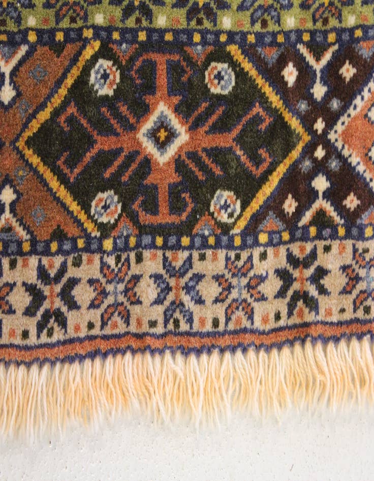 Detail image of 4' x 5' 3 Hand Knotted Ardabil Persian Wool Rug