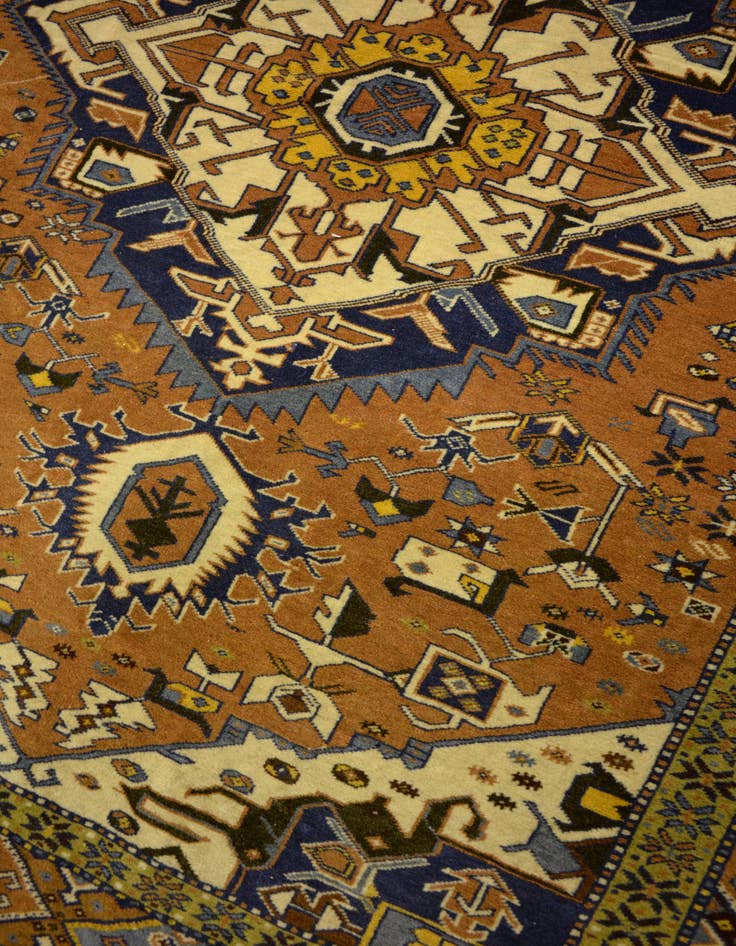 Detail image of 4' x 5' 3 Hand Knotted Ardabil Persian Wool Rug