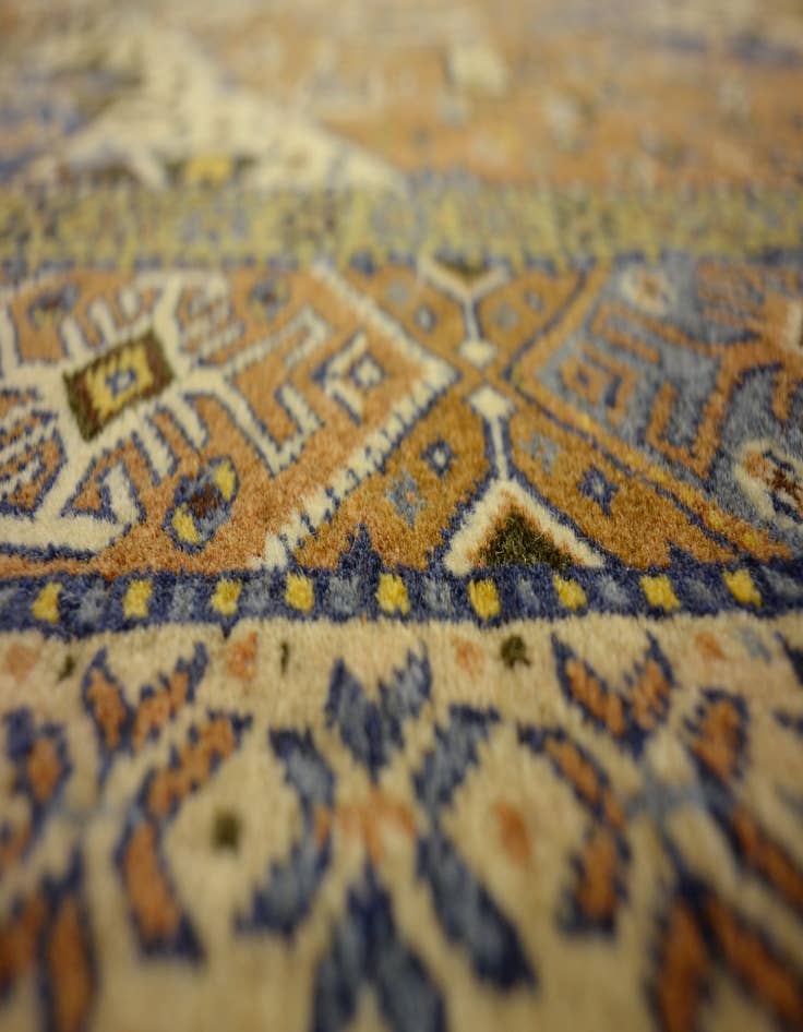 Detail image of 4' x 5' 3 Hand Knotted Ardabil Persian Wool Rug