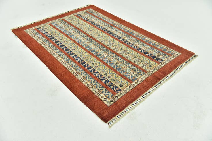 Detail image of 5' x 6' 8 Hand Knotted Ariana Ziegler Rug