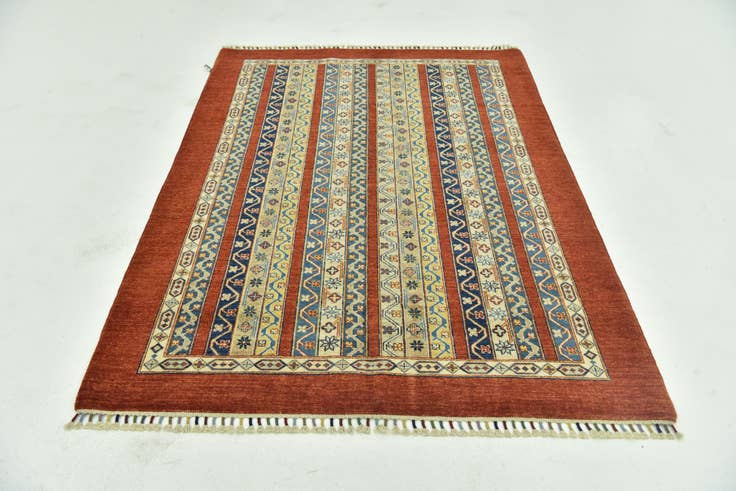 Detail image of 5' x 6' 8 Hand Knotted Ariana Ziegler Rug