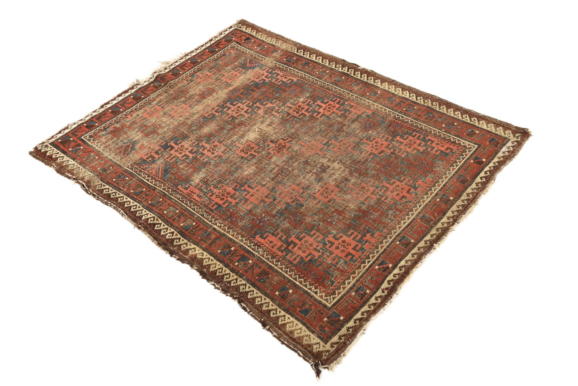 3' 5 x 4' 1 Hand Knotted Bakhtiar Persian Wool Rug
