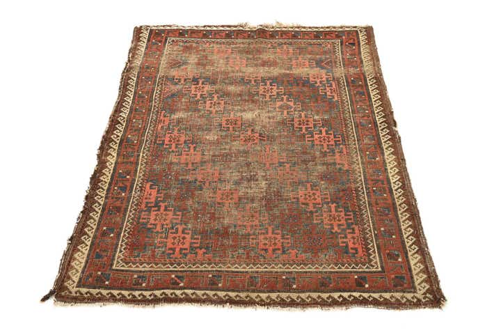 3' 5 x 4' 1 Hand Knotted Bakhtiar Persian Wool Rug
