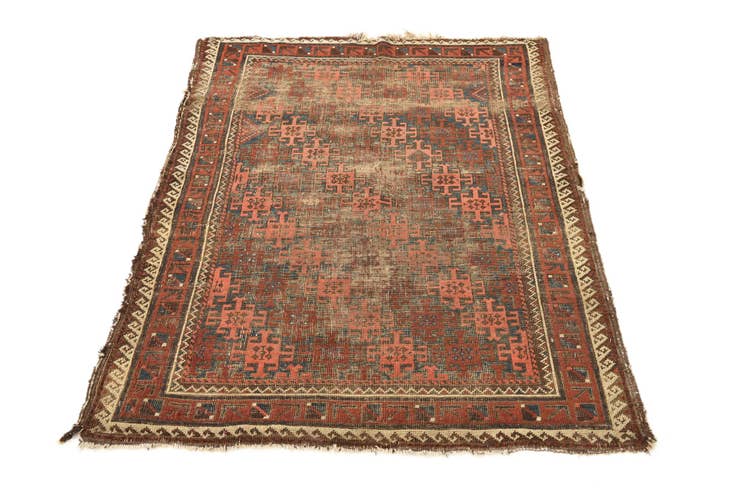 Detail image of 3' 5 x 4' 1 Hand Knotted Bakhtiar Persian Wool Rug