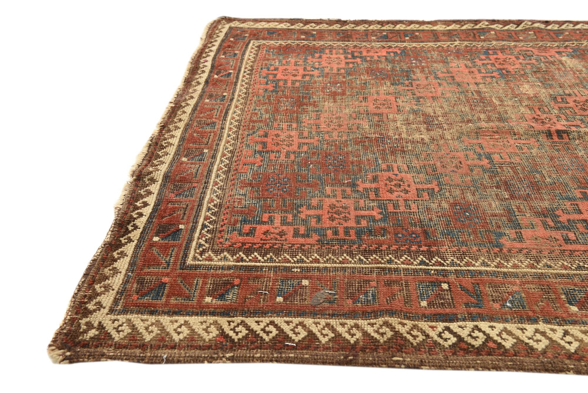 3' 5 x 4' 1 Hand Knotted Bakhtiar Persian Wool Rug