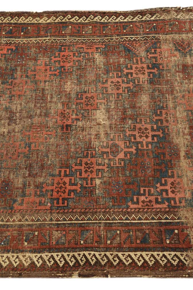 3' 5 x 4' 1 Hand Knotted Bakhtiar Persian Wool Rug