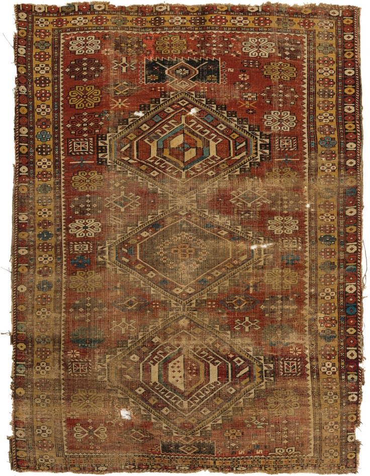 Detail image of 4' 4 x 6' 9 Hand Knotted Bakhtiar Persian Wool Rug