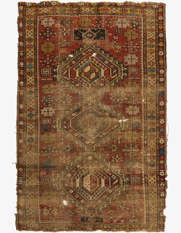 4' 4 x 6' 9 Hand Knotted Bakhtiar Persian Wool Rug