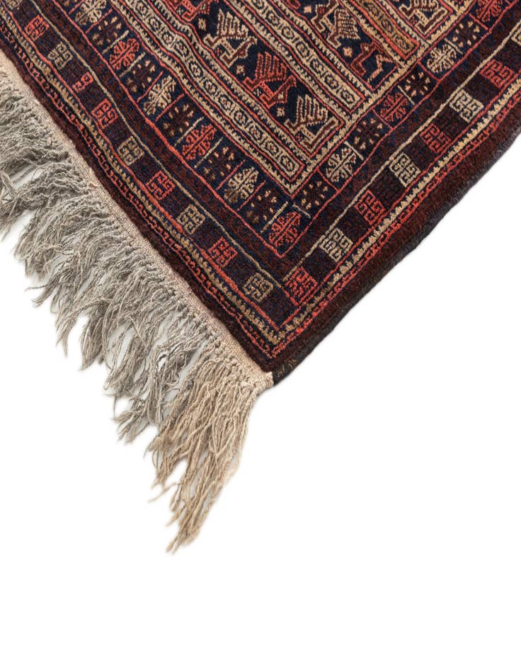 Detail image of 3' 6 x 4' 4 Hand Knotted Balouch Wool Rug