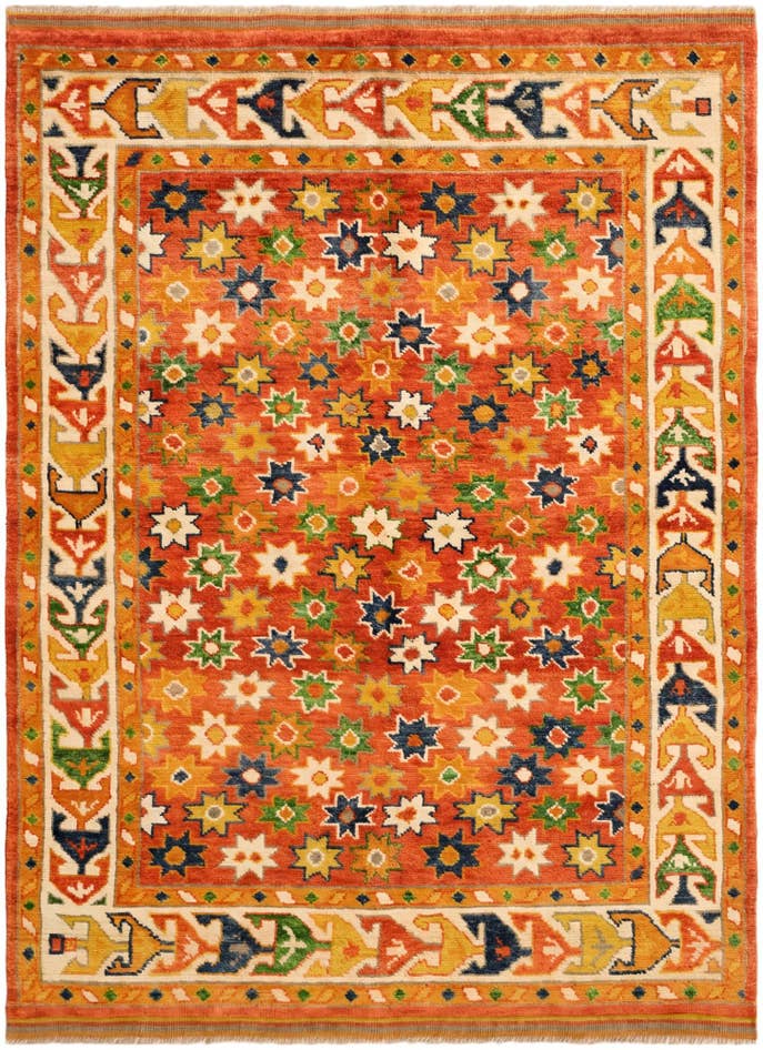 Detail image of 5' 3 x 7' 3 Hand Knotted Balouch Wool Rug