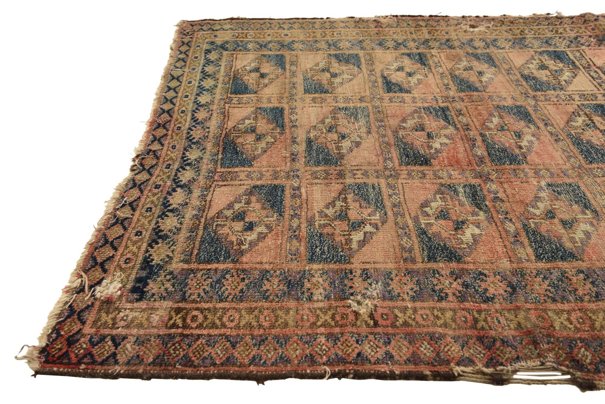 3' 3 x 5' 6 Hand Knotted Balouch Persian Wool Rug
