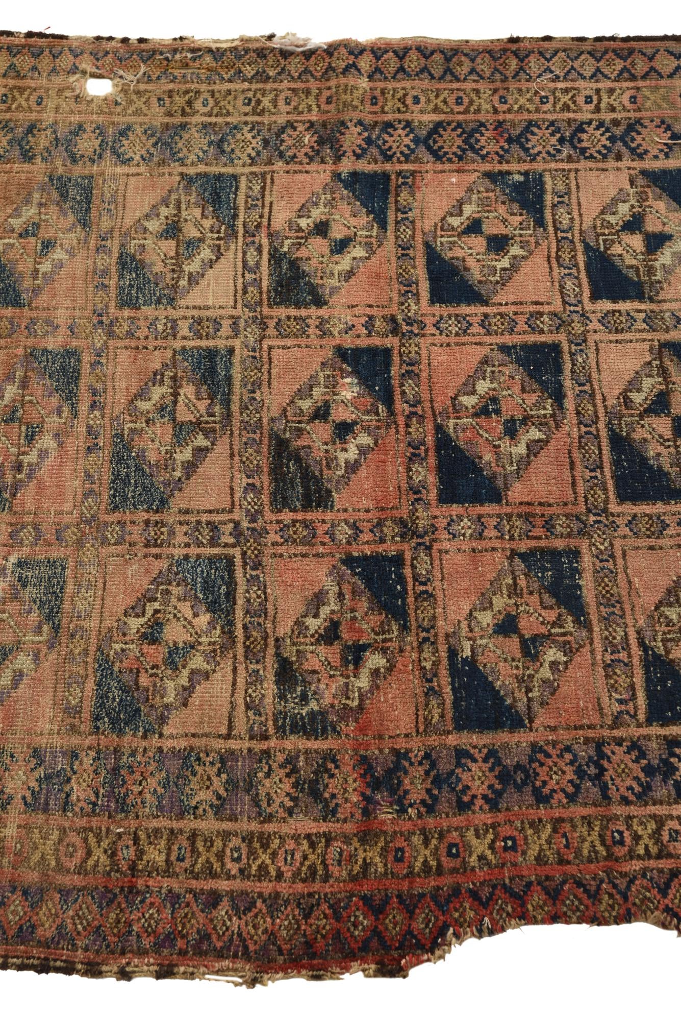 3' 3 x 5' 6 Hand Knotted Balouch Persian Wool Rug