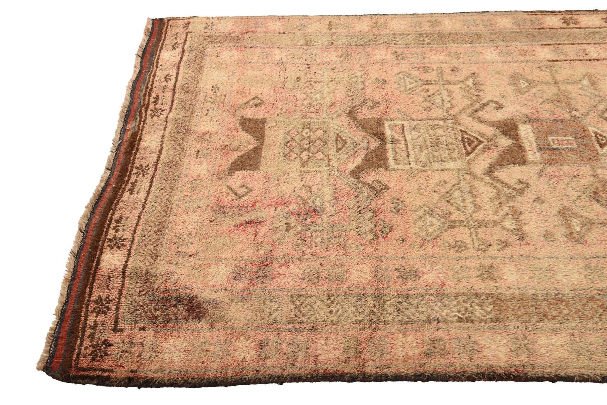 5' x 8' 1 Hand Knotted Balouch Persian Wool Rug