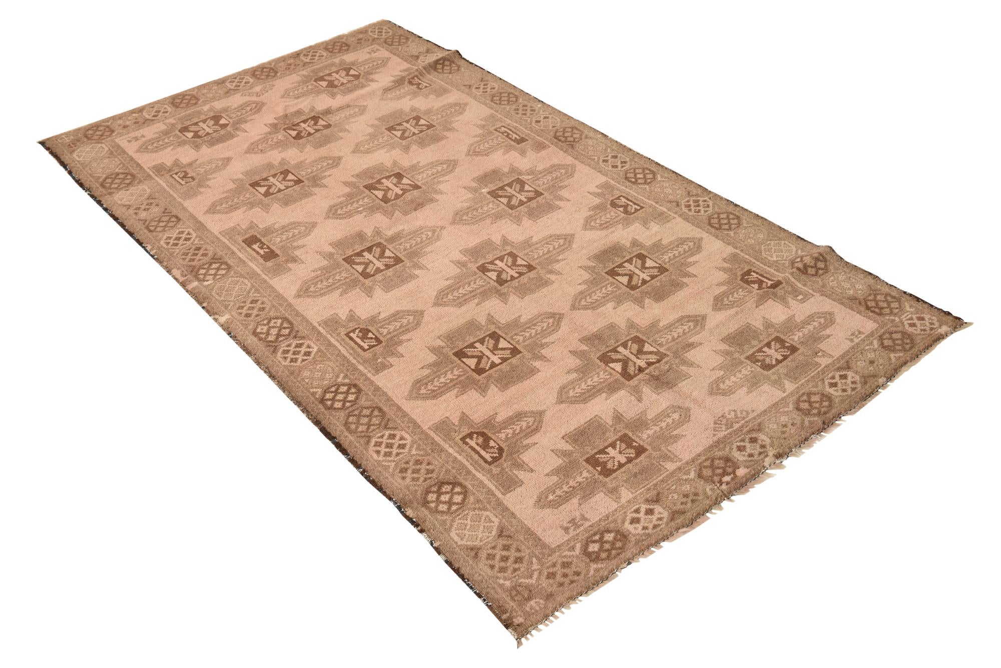 3' 3 x 6' 4 Hand Knotted Balouch Persian Wool Rug
