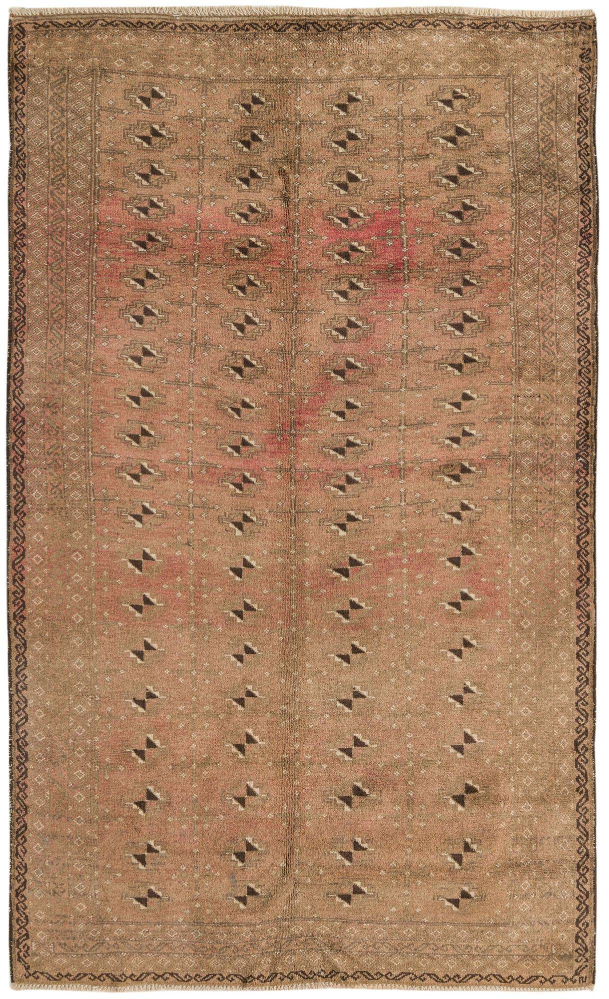 3' 10 x 6' 4 Hand Knotted Balouch Persian Wool Rug