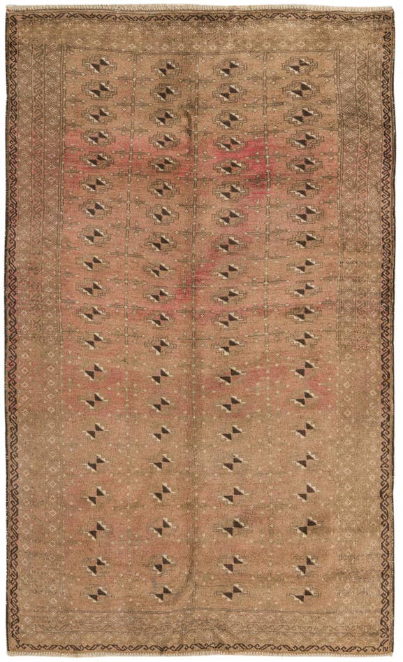 Detail image of 3' 10 x 6' 4 Hand Knotted Balouch Persian Wool Rug