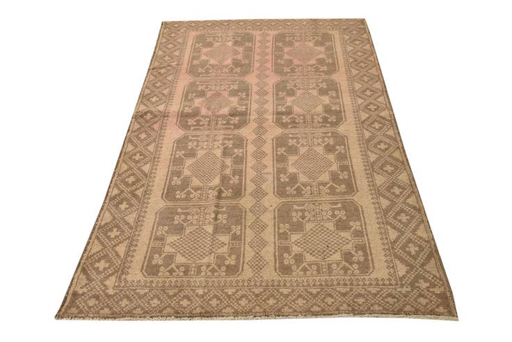 Detail image of 3' 7 x 6' 7 Hand Knotted Balouch Persian Wool Rug