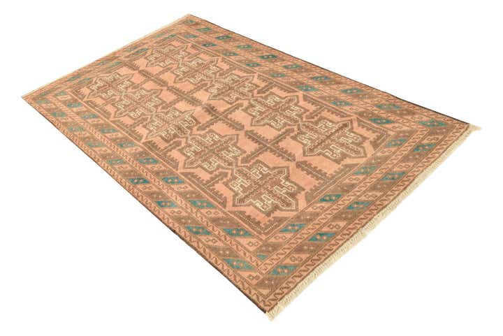 3' 6 x 6' 3 Hand Knotted Balouch Persian Wool Rug