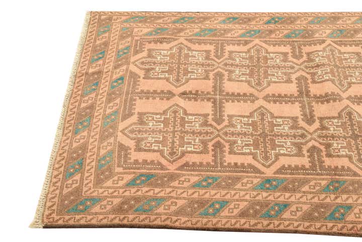 3' 6 x 6' 3 Hand Knotted Balouch Persian Wool Rug
