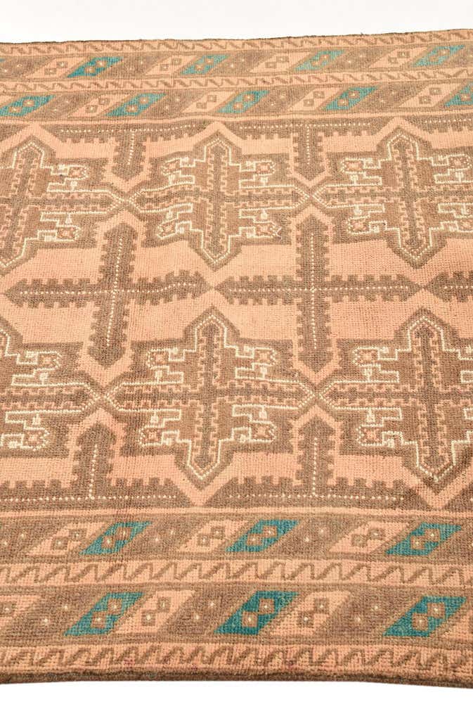 3' 6 x 6' 3 Hand Knotted Balouch Persian Wool Rug
