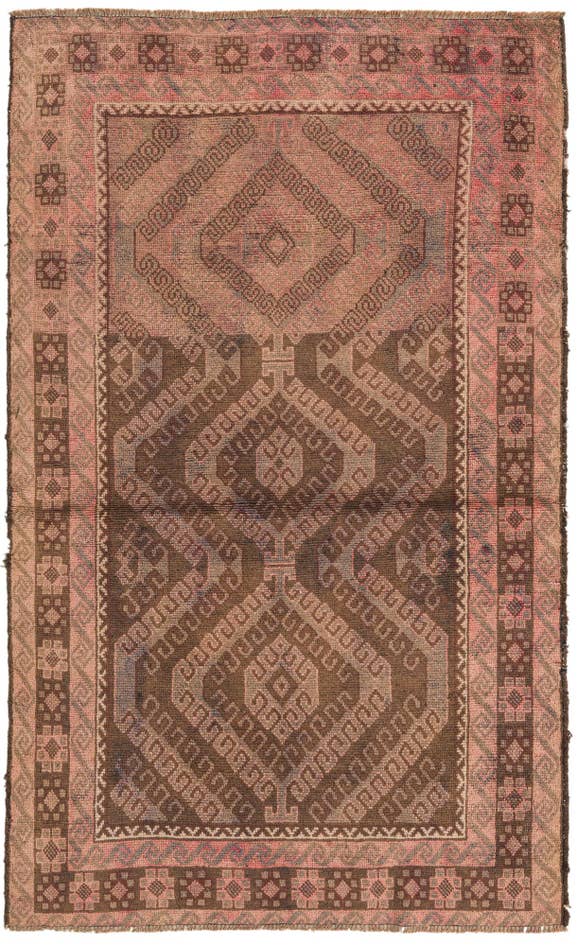 Detail image of 3' 6 x 5' 7 Hand Knotted Balouch Persian Wool Rug