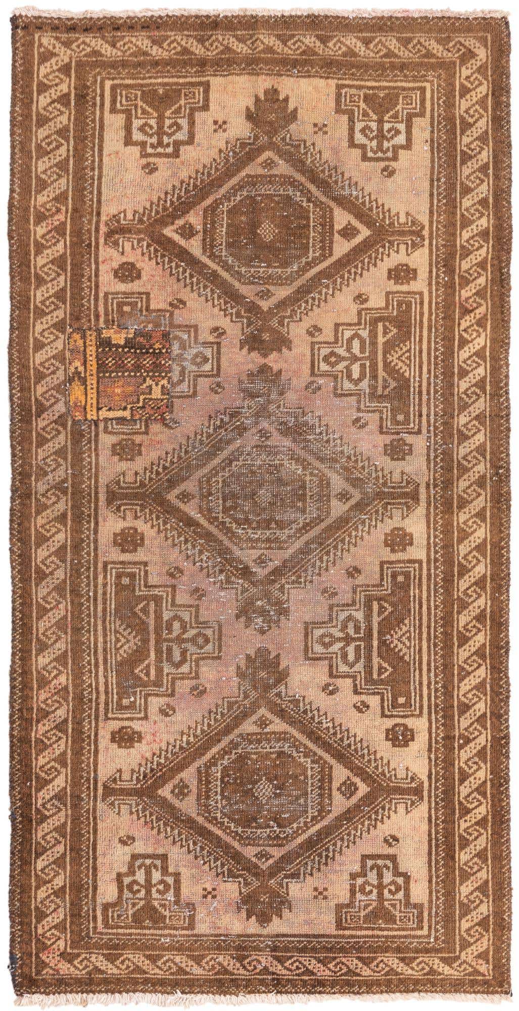 2' 8 x 5' 4 Hand Knotted Balouch Persian Wool Rug