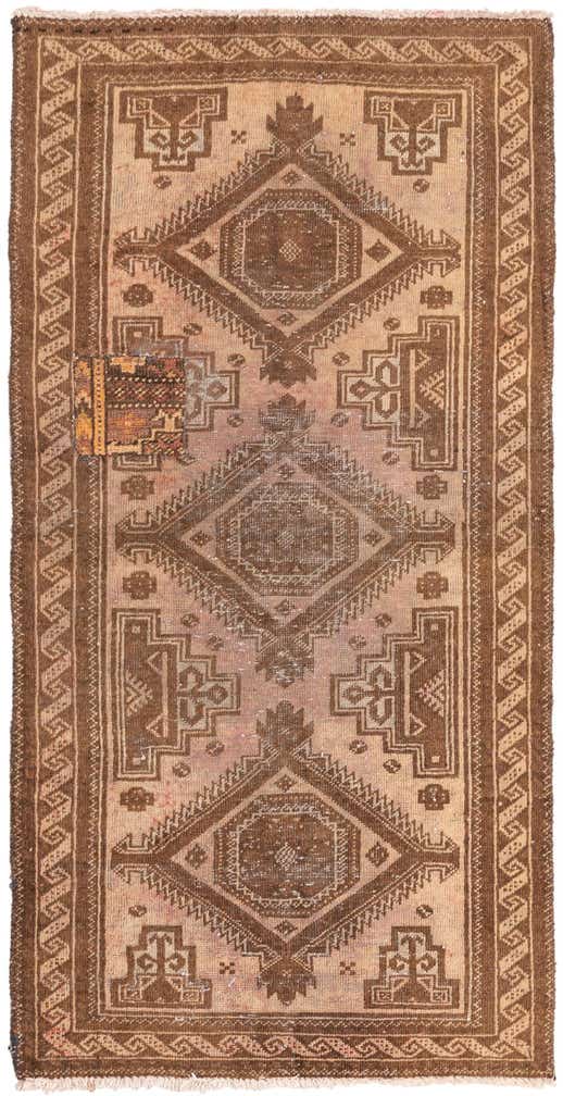 2' 8 x 5' 4 Hand Knotted Balouch Persian Wool Rug