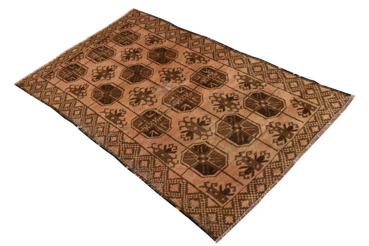 Detail image of 2' 9 x 4' 8 Hand Knotted Balouch Persian Wool Rug