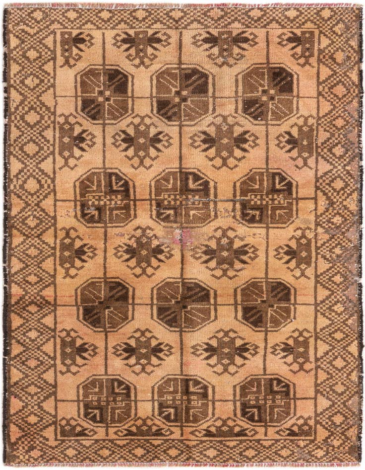 Detail image of 2' 9 x 4' 8 Hand Knotted Balouch Persian Wool Rug