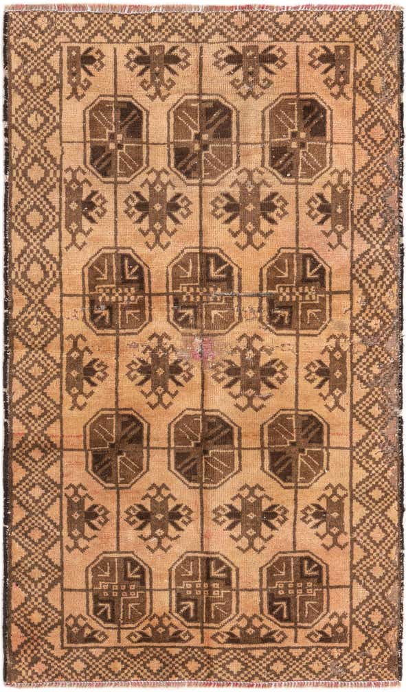 2' 9 x 4' 8 Hand Knotted Balouch Persian Wool Rug