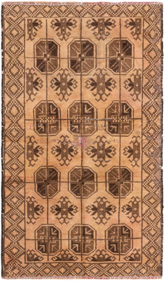 Detail image of 2' 9 x 4' 8 Hand Knotted Balouch Persian Wool Rug