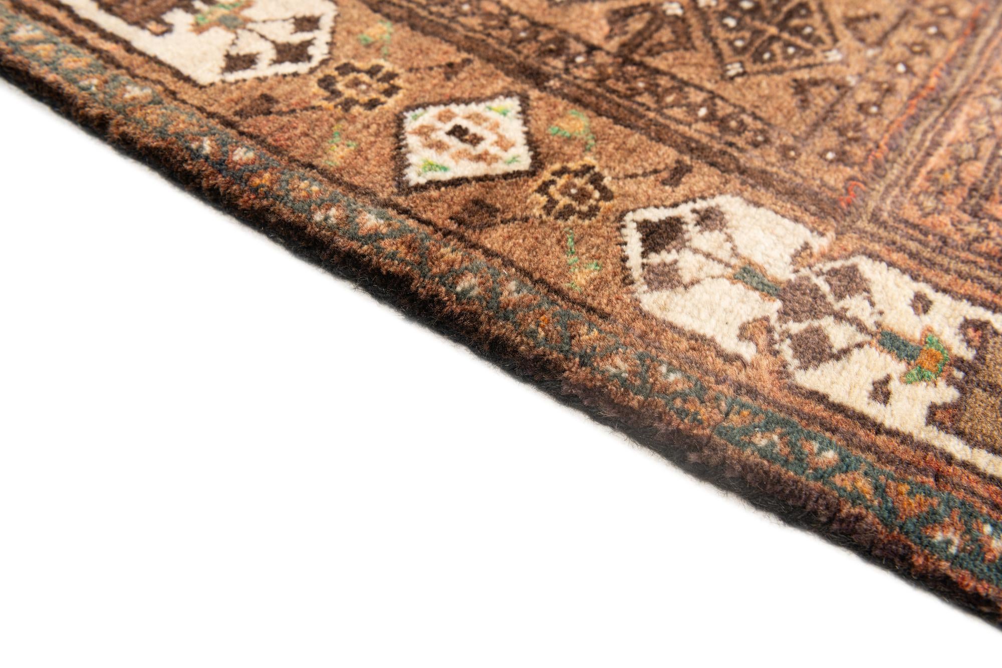 3' 2 x 4' 10 Hand Knotted Balouch Persian Wool Rug