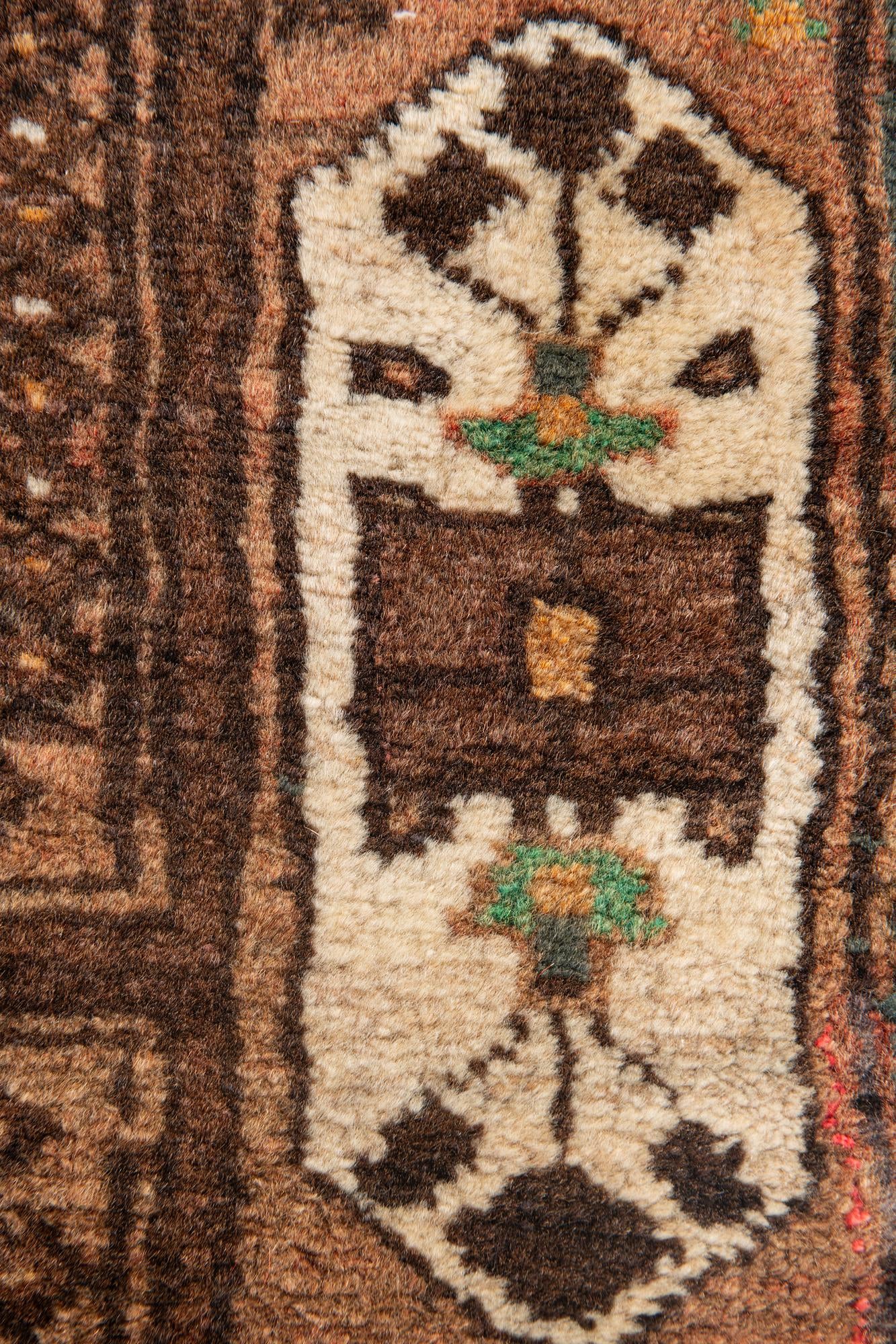 3' 2 x 4' 10 Hand Knotted Balouch Persian Wool Rug