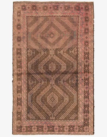 3' 6 x 5' 7 Hand Knotted Balouch Persian Wool Rug