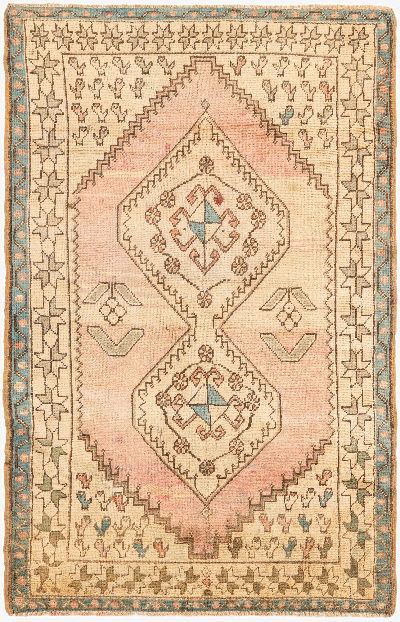 4' 2 x 6' 7  Hand Knotted Balouch Wool Rug