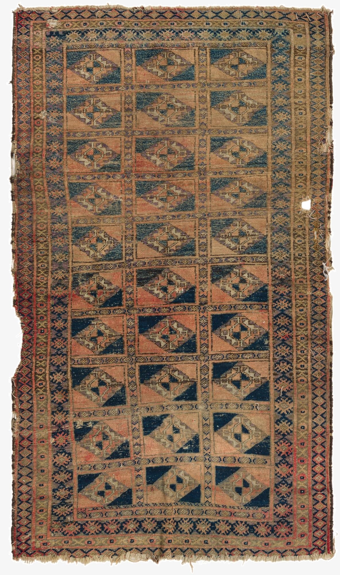 3' 3 x 5' 6  Hand Knotted Balouch Persian Wool Rug