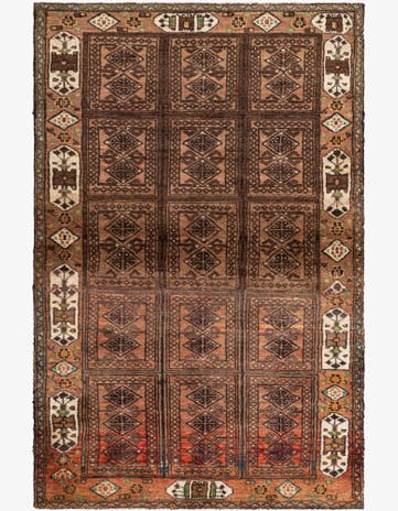 3' 2 x 4' 10 Hand Knotted Balouch Persian Wool Rug