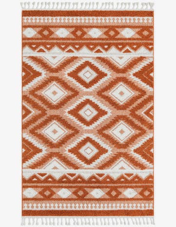 Rust Red Boho Rug