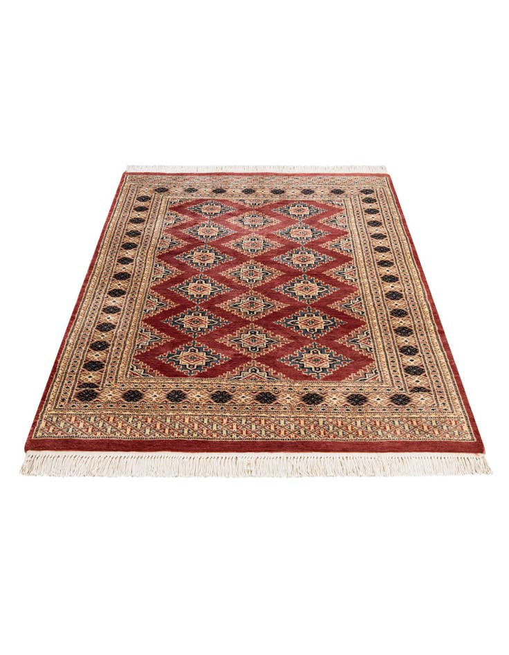 Detail image of 4' 3 x 6' 1 Hand Knotted Bokhara Oriental Wool Rug